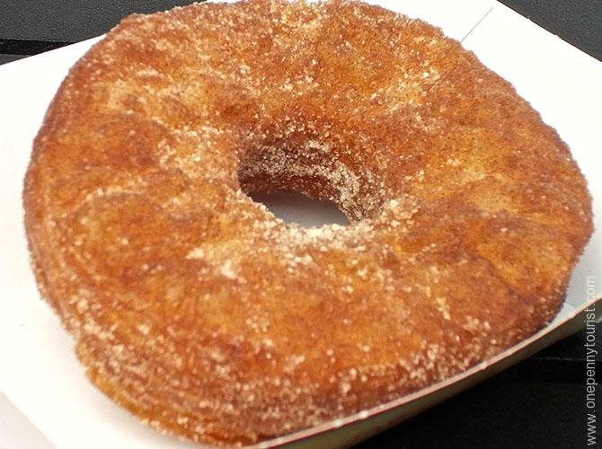 Croissant Doughnut tossed in Cinnamon Sugar from Epcot, Walt Disney World, Orlando, Florida. www.OnePennyTourist.com