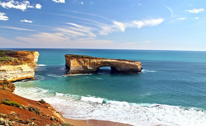 London Bridge Rock along the Great Ocean Road in Australia