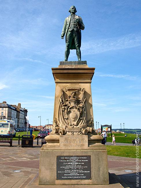 Captain James Cook's Statue in Whitby, North Yorkshire