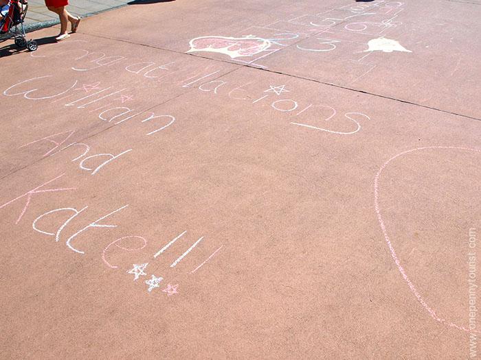 Well wishing of a more personal nature from the UK Cast Members in Epcot in 2011 during the Royal Wedding of Will and Kate