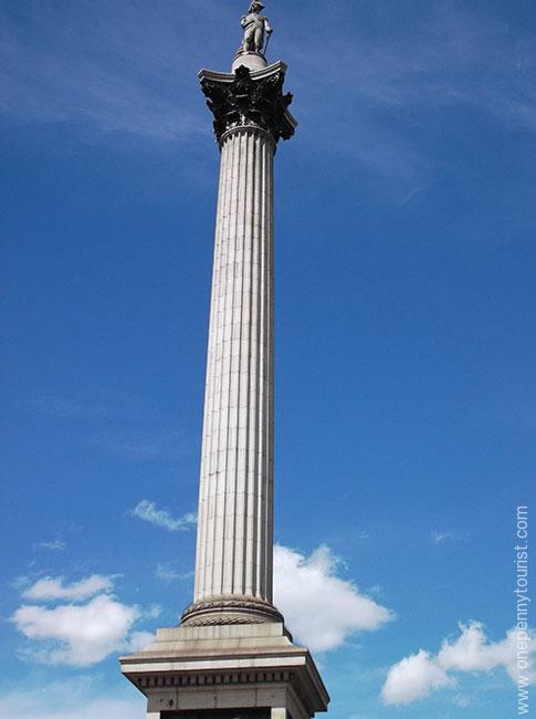 Nelson's Column in Trafalgar Square, London