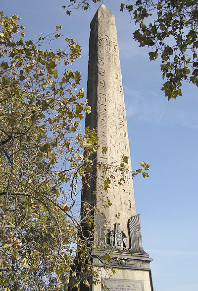 Cleopatra's Needle on the Victoria Embankment holds one of many London secrets