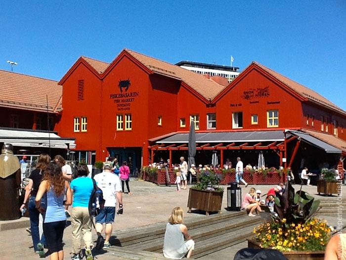 Picturesque Fiskebasaren in Kristiansand Norway. OnePennyTourist.com