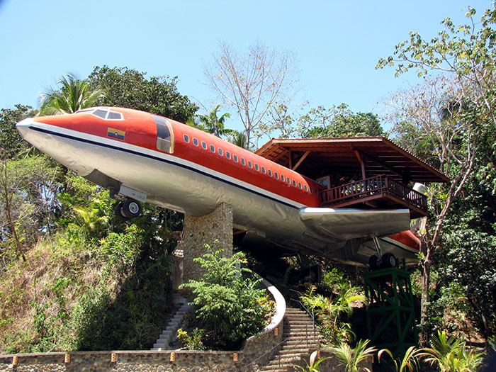Ever fancied staying in a hotel in the jungle that's also a plane? Unusual hotels around the world at OnePennyTourist.com